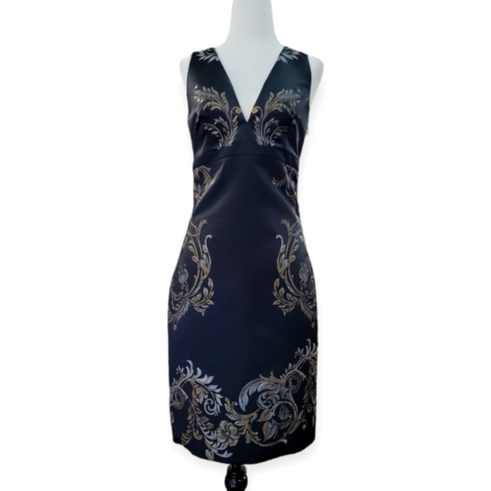 Roberto Cavalli hand painted  silk lining satin À-line dress Rare